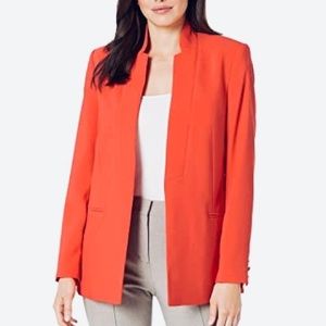 Tommy Hilfiger Red/Orange Open-Front Blazer